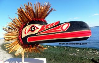 Pacific Northwest First Nations Native Art Carved Huk - Huk Rattle,  Indigenous Art