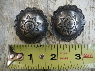 1 3/4 " Solid Sterling Silver Rolling Log Conchos