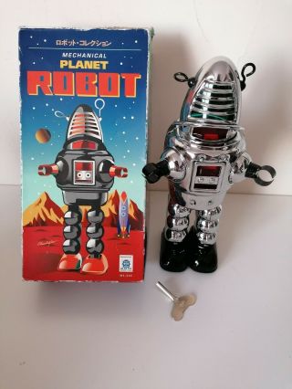 Ha Ha Toy Mechanical Planet Robot Wind Up Tin