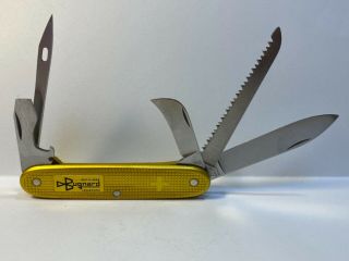 Vintage Victorinox First Mate Yellow Alox 93mm Officier Swiss Army Knife