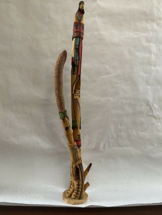 Rare Tall Hopi Yellow Corn Maiden Kachina Signed By C.  Cherley