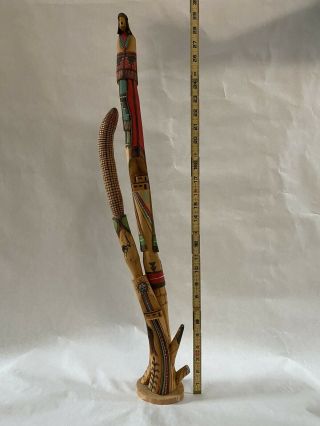 Rare Tall Hopi Yellow Corn Maiden Kachina Signed By C.  Cherley 2