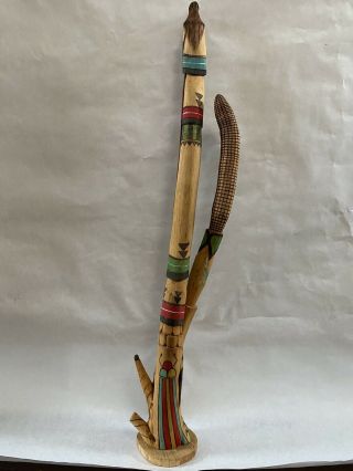 Rare Tall Hopi Yellow Corn Maiden Kachina Signed By C.  Cherley 3