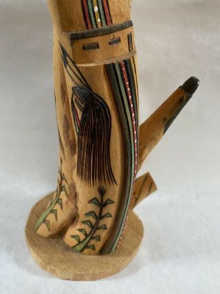 Rare Tall Hopi Yellow Corn Maiden Kachina Signed By C.  Cherley 4