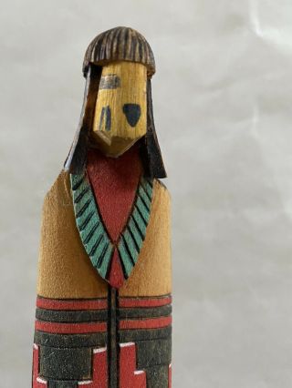 Rare Tall Hopi Yellow Corn Maiden Kachina Signed By C.  Cherley 6