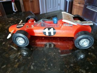 Vintage 1960’s Processed Plastic Co Indy Race Car 11 Red 11 1/2” Long Aurora Il