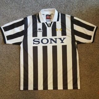 Vintage Juventus Kappa Home Football Soccer Jersey Sony Xl