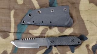 Strider Knives Ht - T Fixed Blade Knife Gunner Grips Black Oxide Pd 1