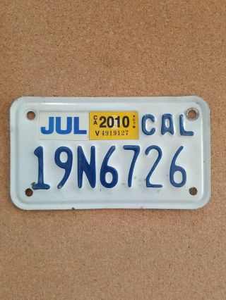 California Motorcycle License Plate Expired License Plate