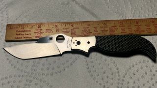 Spyderco Folding Knife C147cfp Navaja Ed Schempp 530v Plain Blade Carbon Fiber