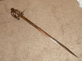 Early 16th 17th Century Italian Venetian Schiavona Rapier Sword Engraved Signed 6
