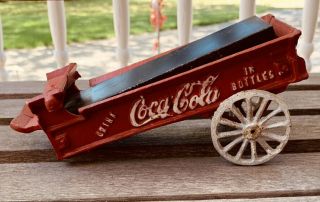 Vintage Cast Iron Coca Cola Wagon No Crates - No Bottles