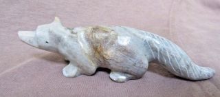 Native Zuni Picasso Marble Wolf Fetish By Nelson Yatsattie - C1781