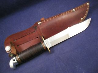 Exceptional Vintage Wwii Era Western G46 - 6 Shark Knife And Sheath