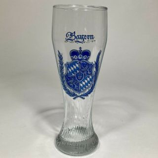 Bayern Pilsner German Swirling Glass With A Blue Crest Beer Glass