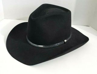 Resistol Quicksilver Texas USA MADE Black Western Cowboy Hat 7 - 3/4 XXXX BEAVER 2