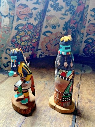 Hopi Tribal Hand Carved Painted " Long Hair " Kachina Signed By Artist