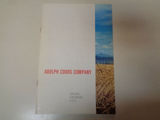 Adolph Coors Company Golden Colorado Brewery Tour Booklet 1970’s Vintage Promo