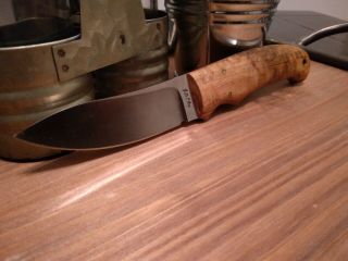 J.  D.  Clay Custom Made Fixed Blade Knife Wood Handle Usa