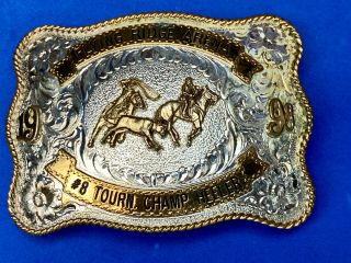 Flying Ridge Arena Cowboy Rodeo Roper Roping Trophy Belt Buckle Champ Award Adm