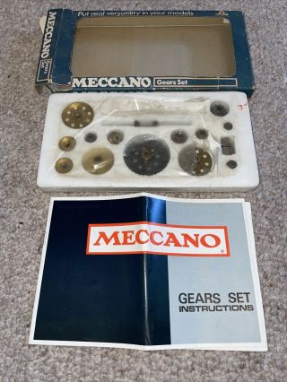 Vintage Meccano Gear Set 1970 