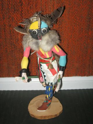 C1975 Hopi Wupa - Mo Kachina Katsina Native American Indian Doll - Signed