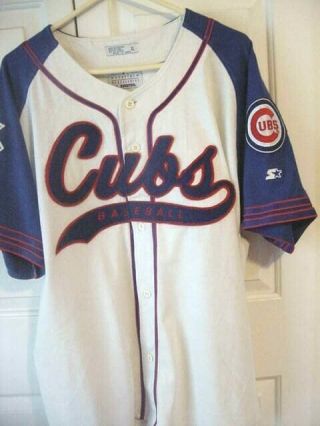 Vintage Chicago Cubs Baseball Jersey By Starter X - Large