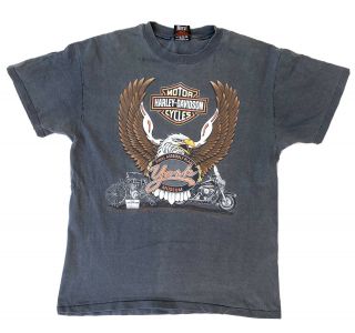 Vintage Harley Davidson Single Stitch T Shirt Size Large Motorbike Tee 1995