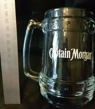 2 X Captain Morgan Spiced Rum Glasses/tankard.  Home Bar.  Man Cave