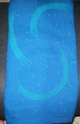 Vintage Cathay Pacific Blue Teal Airline Blanket Reversible