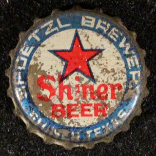 Shiner Beer Dark Blue Cork Lined Beer Bottle Cap Spoetzl Texas Crown Tx Vintage,