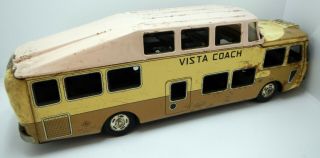 Large Streamline Vista Coach Friction Tin Toy Asakusa Toys Hayashi Japan Vintage