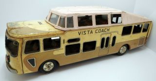 large Streamline Vista Coach friction tin toy Asakusa Toys Hayashi Japan vintage 2