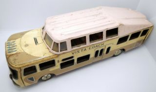 large Streamline Vista Coach friction tin toy Asakusa Toys Hayashi Japan vintage 3
