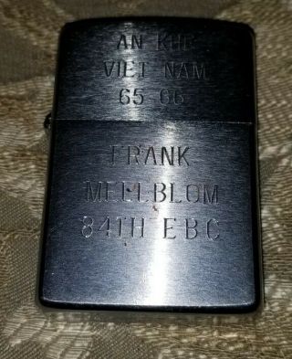 Vietnam War Zippo Lighter An Khe 65 - 66 Vintage - Named