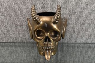 Munktiki Ceramic Mug Krampus Skull Gold Day Gold Day Ed.  7 " X7.  5 " X6.  50 "