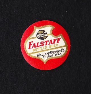 Rare Pre - Pro Falstaff Beer Seal From Lemp Brewery In St.  Louis Missouri