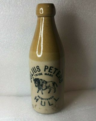 Antique Ginger Beer Bottle Julius Peters Hull Some Cracks 20 Cm 