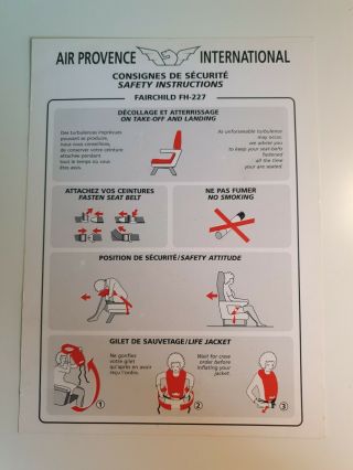 Safety Cards Air Provence Fh - 227