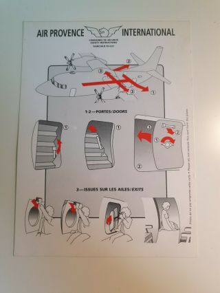 Safety cards Air Provence FH - 227 2