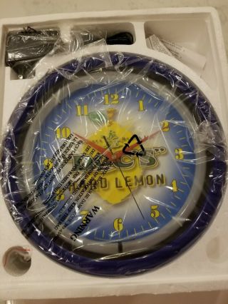 2001 - Anheiser Busch - Doc’s Hard Lemonade Plasma Light Clock - Nib