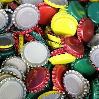 500 Uncrimped Yellow Red Green Bottle Crown - Caps For Home Brew Brewery Quality