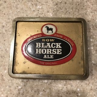 Vintage Beer Sign Imported Dow Black Horse Ale Canada 1960s