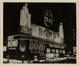 Vintage 1947 Ny @ Night Times Square Hayworth Welles Bond Figural Sign Photo 8