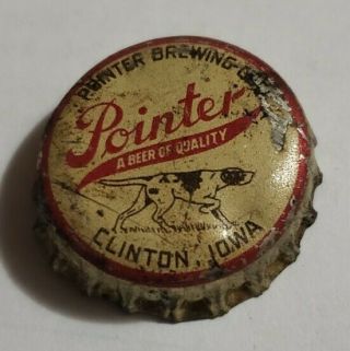 Early Pointer Brewing Co.  Beer Cork Bottle Cap Clinton Iowa Ia Dog Brewing