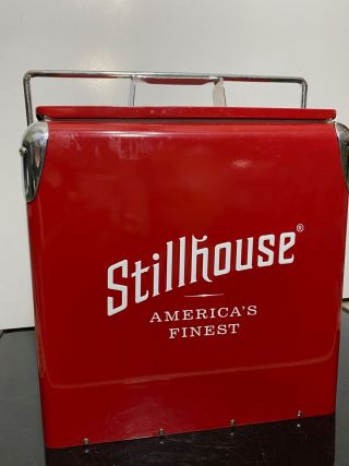 Rare Vintage Stillhouse Beer Red Metal Ice Chest Cooler