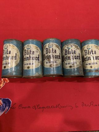 Five Blitz Weinhard Vintage Steel Beer Cans