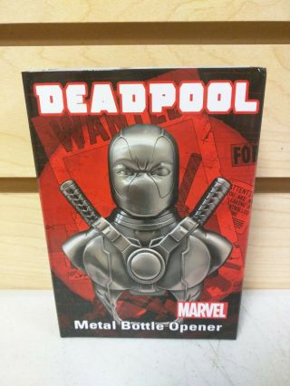 Marvel Deadpool Metal Bottle Opener Magnet By Diamond Select Toys