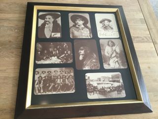 Old West Photographs Reprint Framed - Wild Bill Hickok - Annie Oakley - Custer