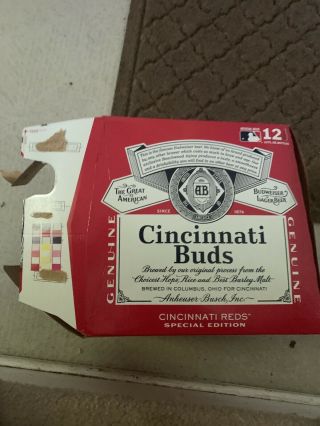 Budweiser Limited Edition Cincinnati Buds Reds 12 Oz Beer Bottle Box